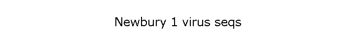 Newbury 1 virus seqs